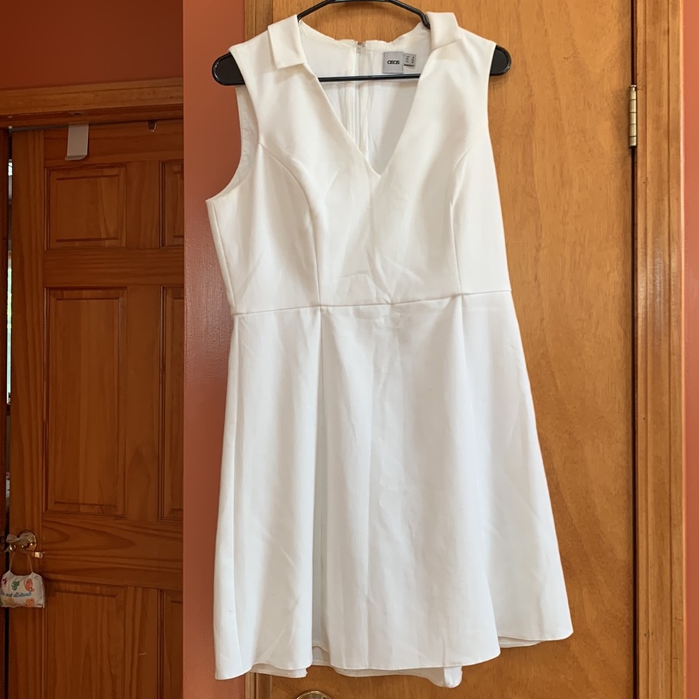 ASOS Plunge Skater Dress with Collar Detail